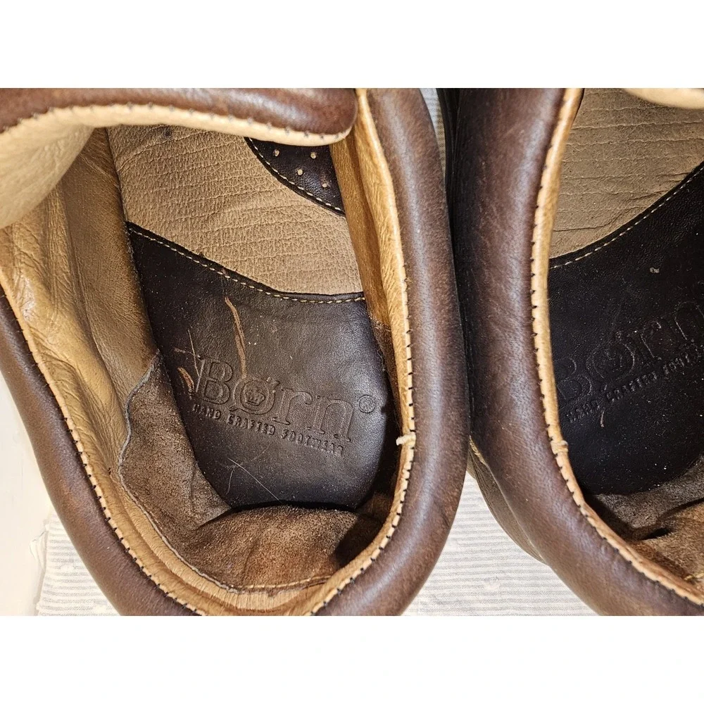Born‎ Men's Brown Leather VGC  tie casual shoes - mens 8M